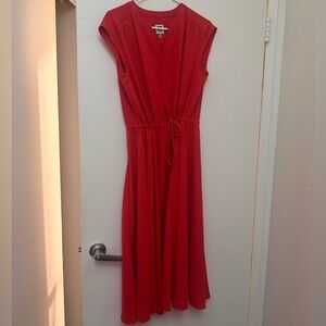 Anne Klein Vibrant Red Midi Dress